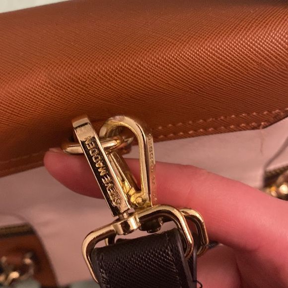 Steve Madden Light Brown Rare Color Block Cute Metal Detail Mini Backpack Purse main image 5